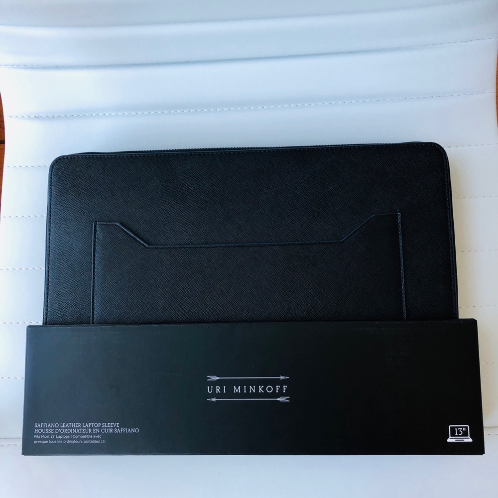New Leather Laptop Case. 13’  URI Minkoff Black